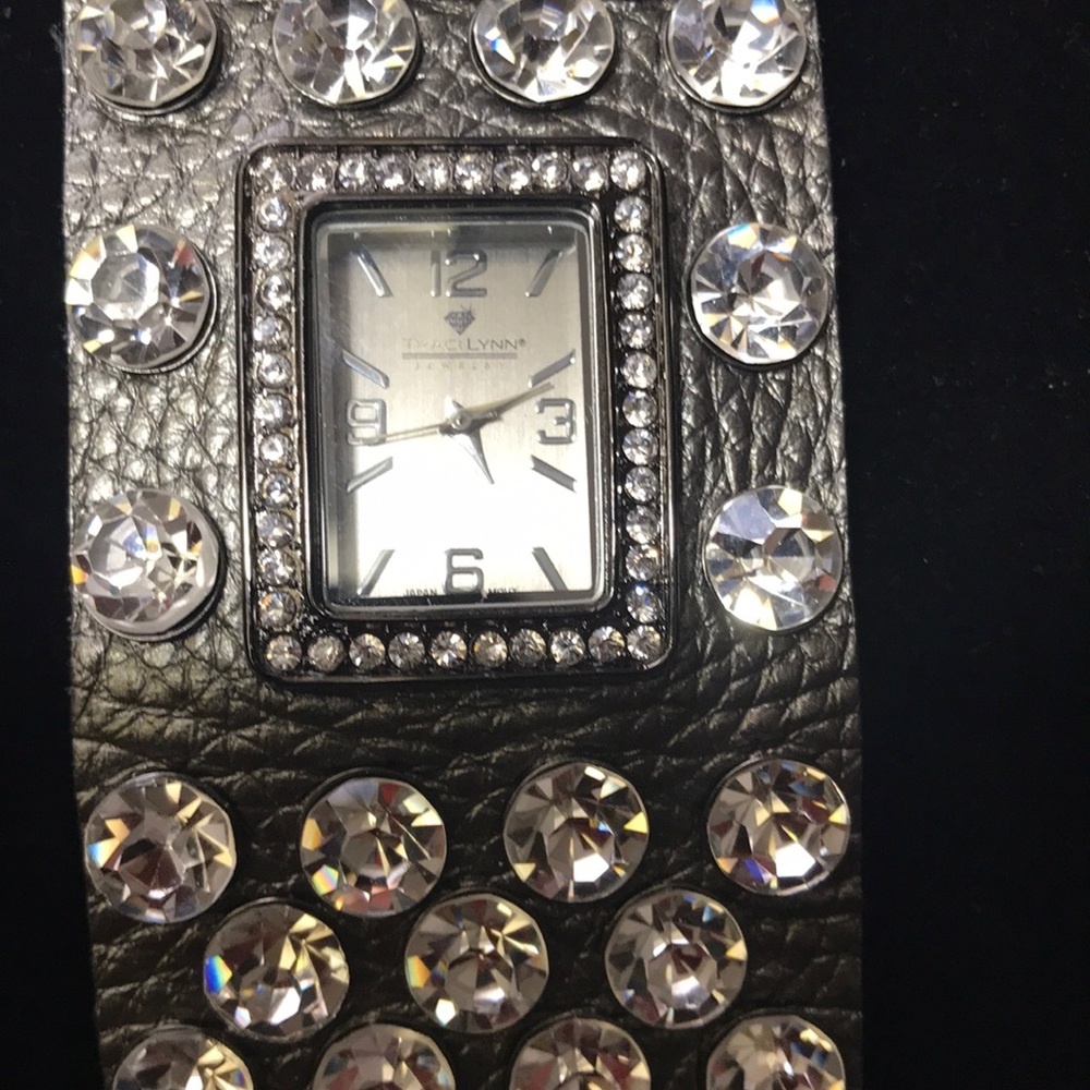 Rhinestone wristwatch. Approx. 8 1/2 inches long.